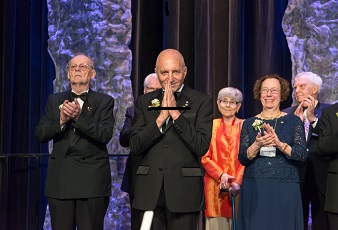 Michael Hayden on stage with fellow Laureates