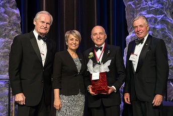 Michael Hayden on stage at 2017 Induction Ceremony